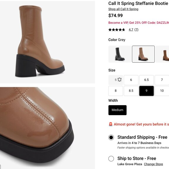 Call It Spring | Steffanie Faux-Leather Calf-Length Platform Boots - Size 9 - Picture 12 of 12